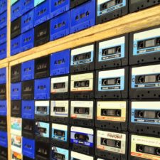 Wall of magnetic tapes